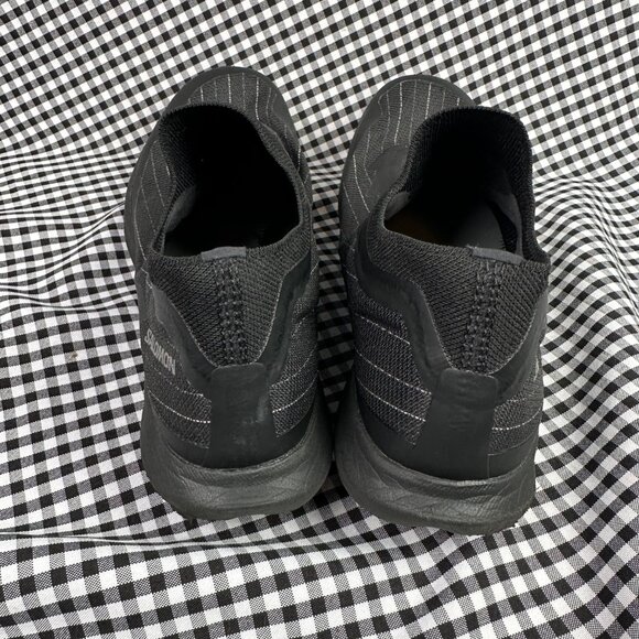 Salomon Pulsar Reflective Advanced All Black Slip On Sneaker Shoe Women's 9.5 - Picture 4 of 8